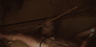 shibari avec bambou et contrainte au soil shibari exposition